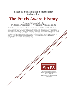 Praxis Award Recipients