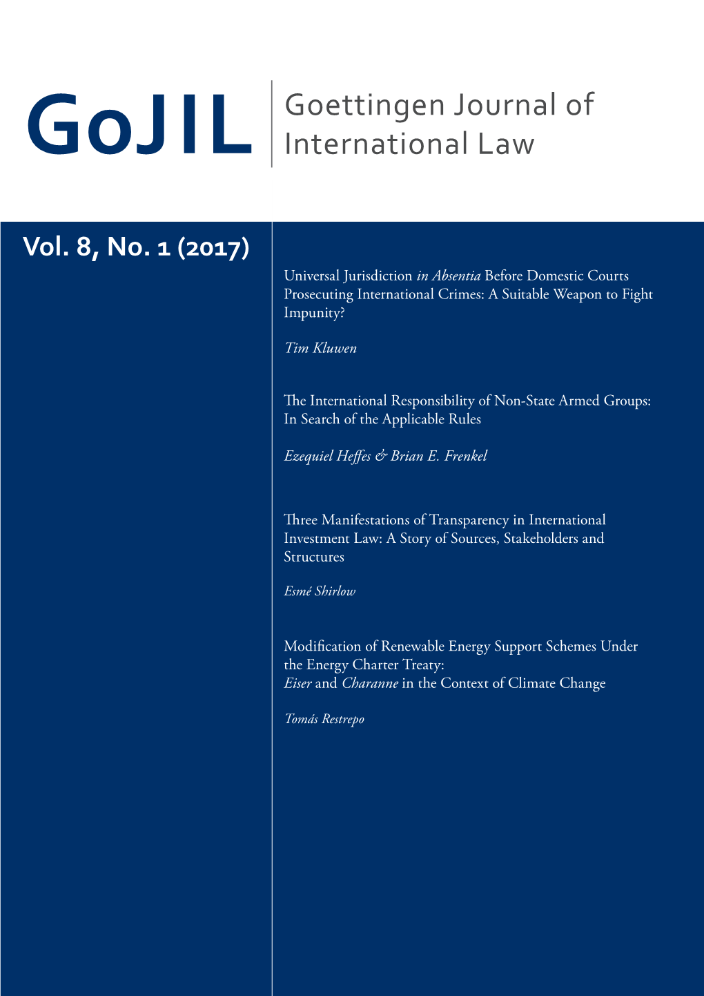 Gojil Goettingen Journal of International