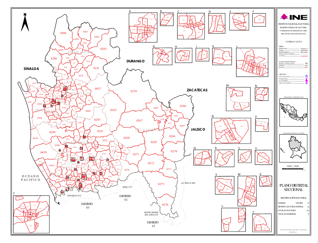 Planos Distritales Seccionales Nayarit