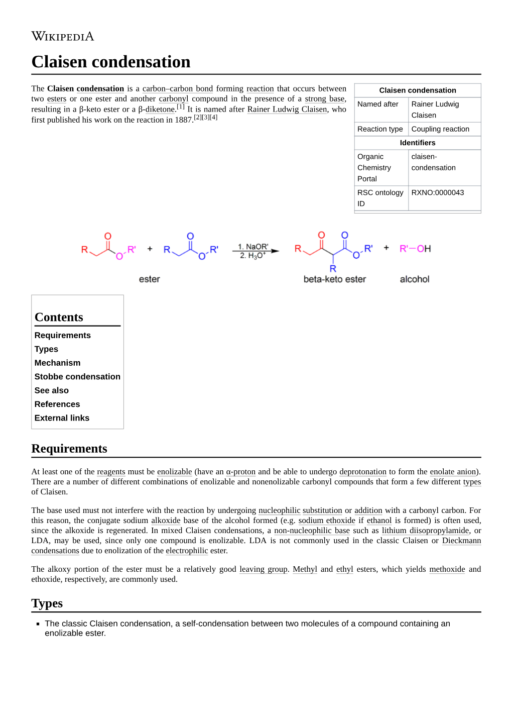 Claisen Condensation