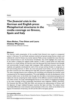 The Financial Crisis in the German and English Press