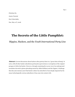 The Secrets of the Little Pamphlet