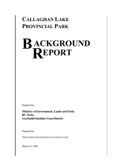 Ackground Report