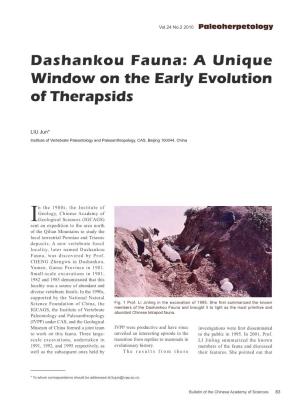 Dashankou Fauna: a Unique Window on the Early Evolution of Therapsids