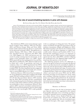 Journal of Nematology Volume 43 September–December 2011 Numbers 3–4