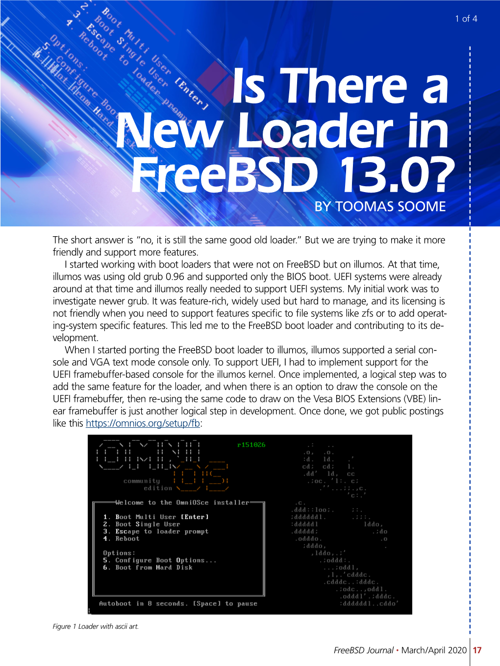 Is There a New Loader in Freebsd 13.0? by TOOMAS SOOME