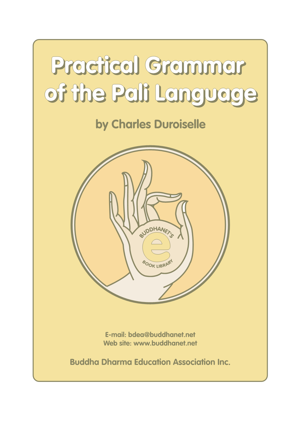 A Grammar of the Pali Language