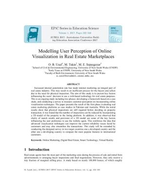 Modelling User Perception of Online Visualization in Real Estate Marketplaces