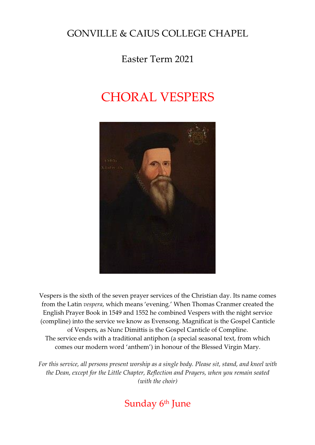 Choral Vespers