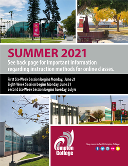 Summer 2021 Class Schedule
