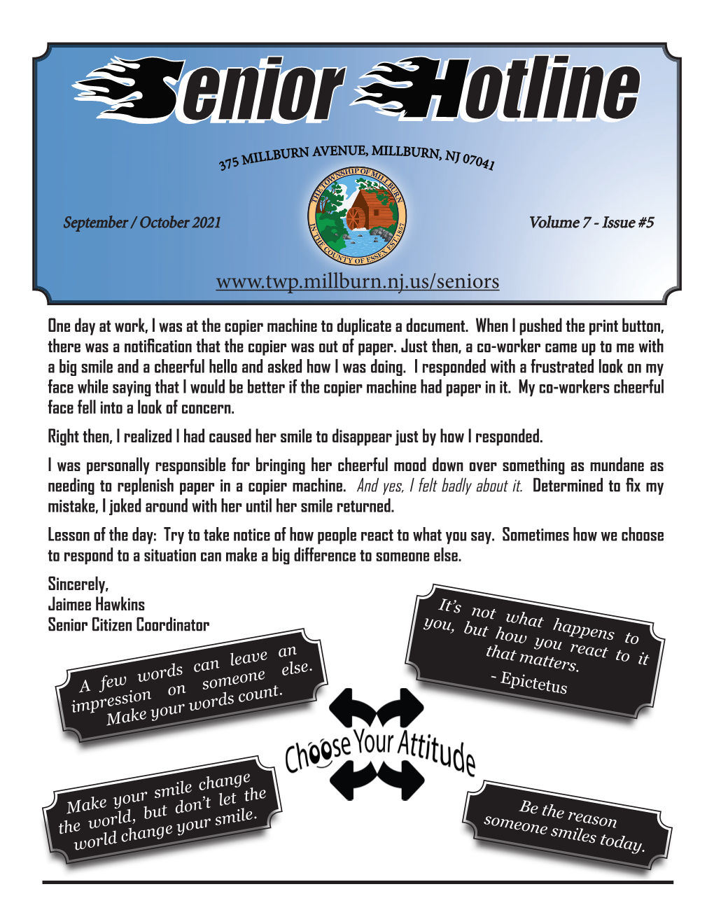 Senior Hotline Newsletter