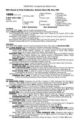 October Yearling Sale Book 1