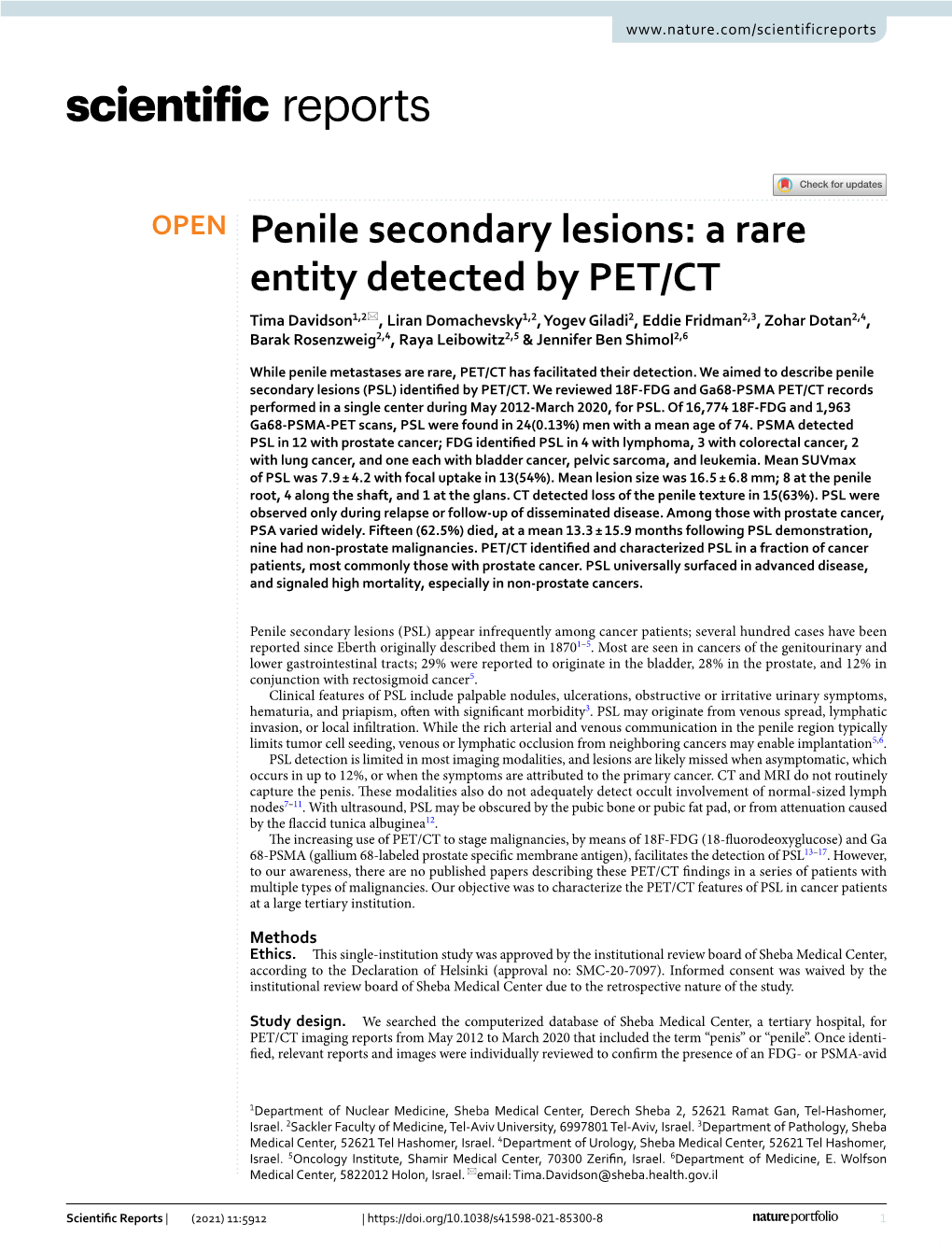 Penile Secondary Lesions