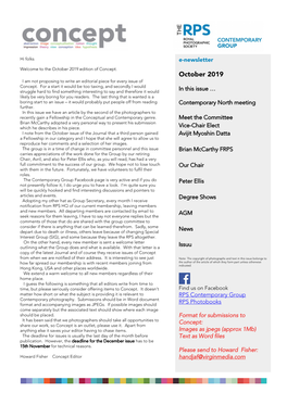 October 2019 Edition of Concept