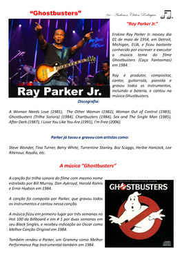 Ghost Busters ” (Ray Parker Jr.) Transcrição: Tçwxüáéç Väx|Àéç Eéwü|Zâxá Encomende Já Sua Partitura: Bateracenter@Gmail.Com