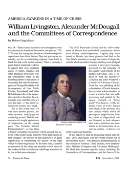 William Livingston, Alexander Mcdougall and the Committees of Correspondence by Robert Ingraham