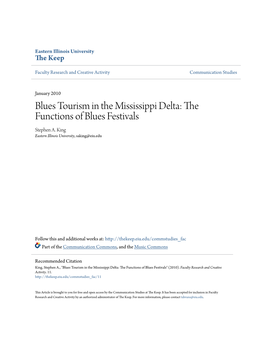 Blues Tourism in the Mississippi Delta: the Functions of Blues Festivals Stephen A