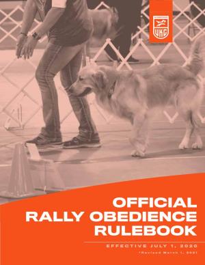 Download the 2020 UKC Rally Obedience Rulebook