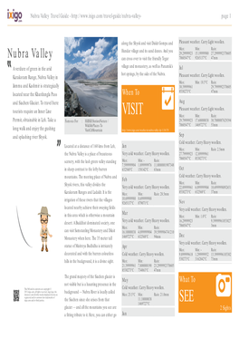 Nubra Valley Travel Guide - Page 1
