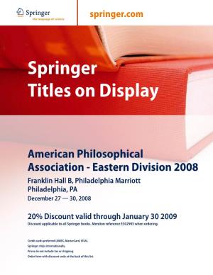 Springer Titles on Display
