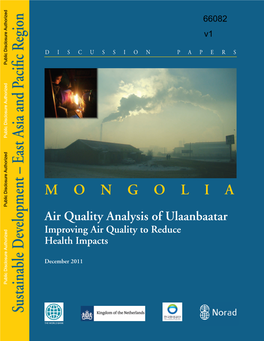 Air Quality Analysis of Ulaanbaatar[, Mongolia]