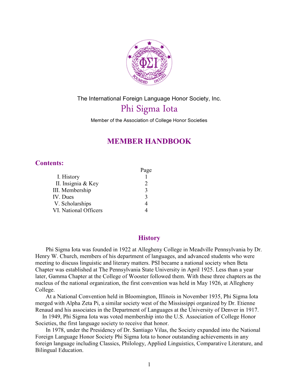 Member Handbook