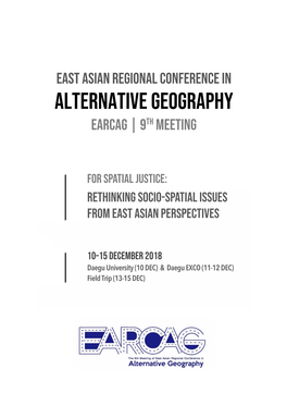 Alternative Geography Earcag | 9Th Meeting