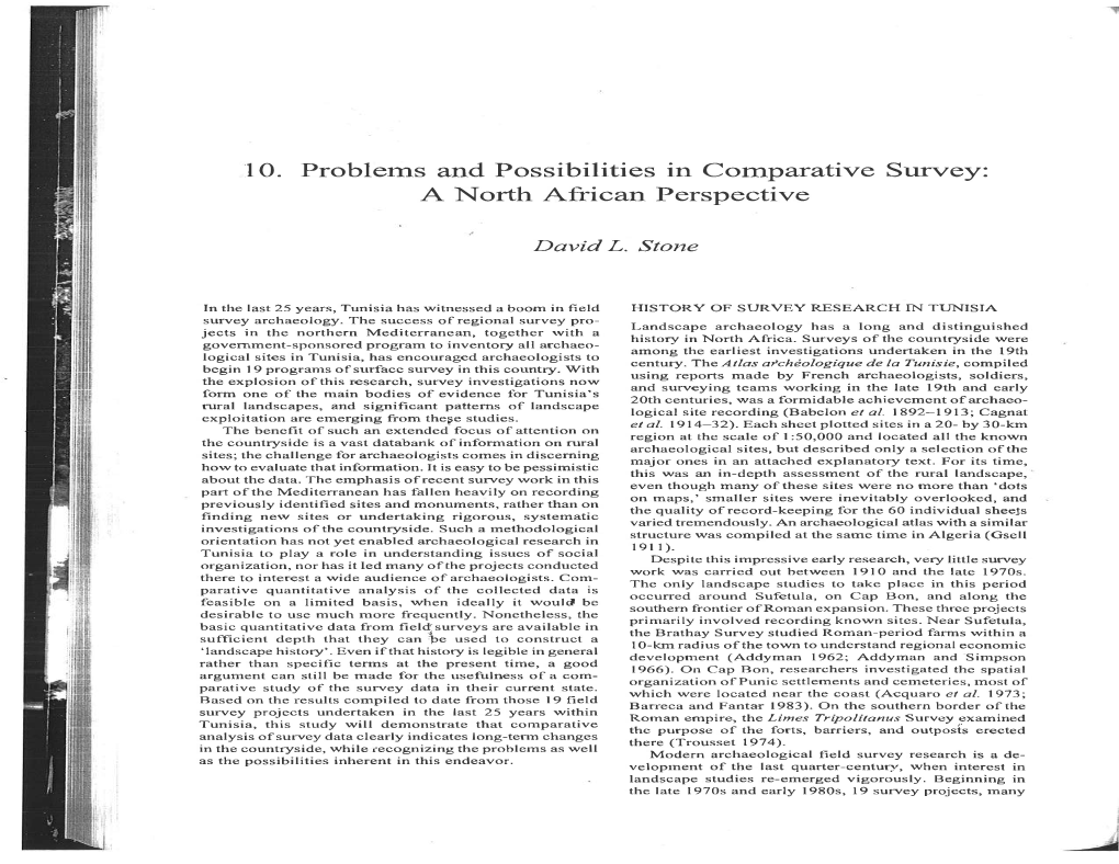 10. Problems and Possibilities in Comparutive Survey: a North African Perspective