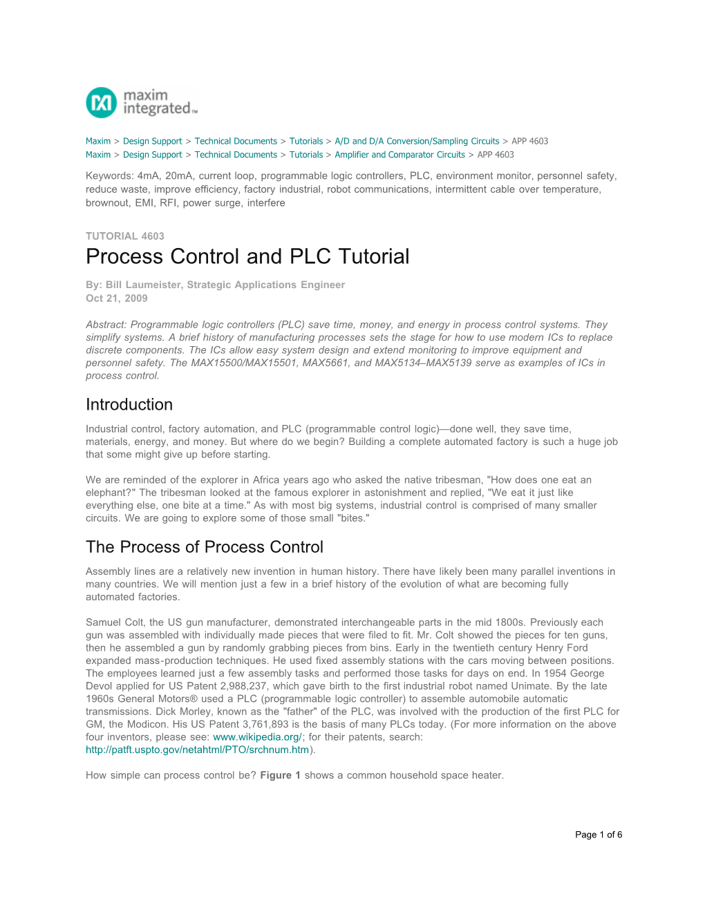 Process Control and PLC Tutorial