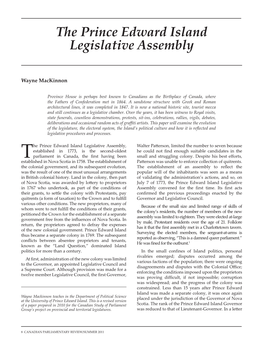 The Prince Edward Island Legislative Assembly