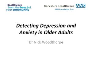 Detecting Depression and Anxiety in Older Adults