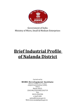 Brief Industrial Profile of Nalanda District