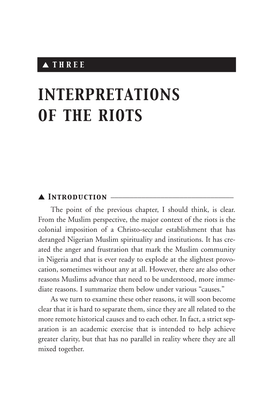 Interpretations of the Riots