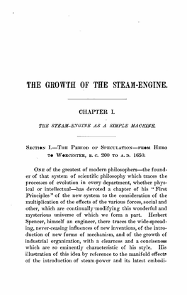 Chapter I. the Steam Engine As a Simple