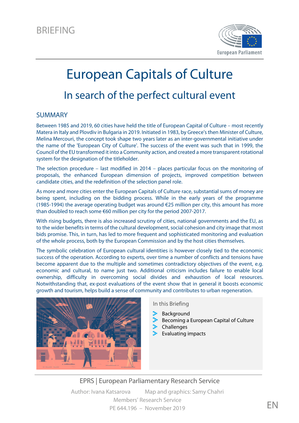 European Capitals of Culture in Search of the Perfect Cultural Event