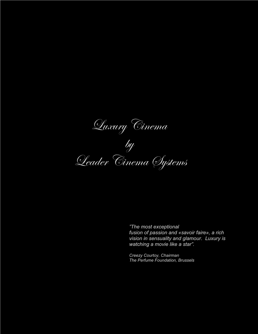 Luxury Cinema by Leader Cinema Systems