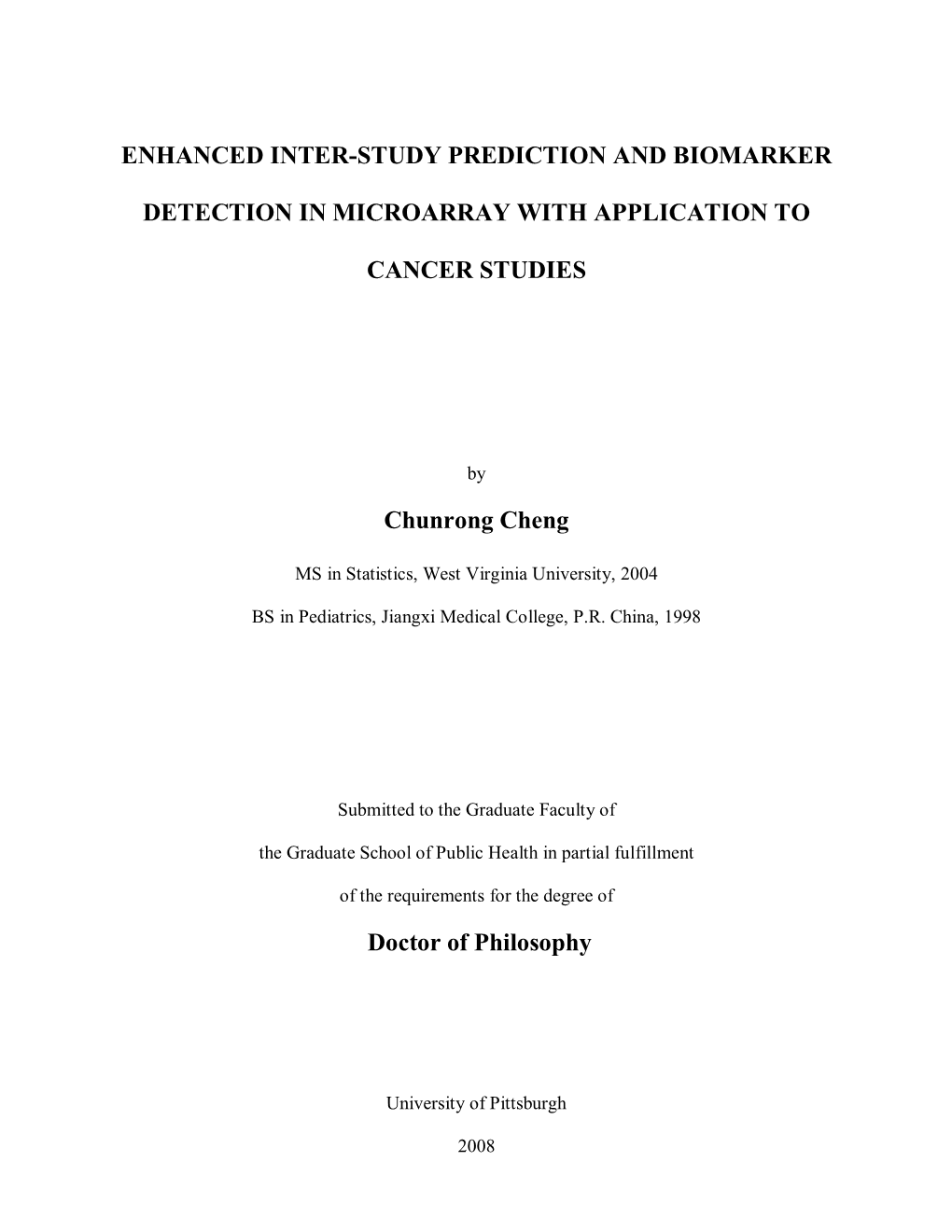 Enhanced Inter-Study Prediction and Biomarker