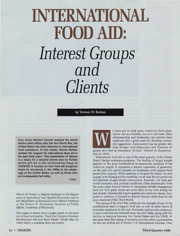 INTERNATIONAL Interest Groups and Clients