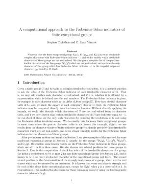 A Computational Approach to the Frobenius–Schur Indicators of Finite