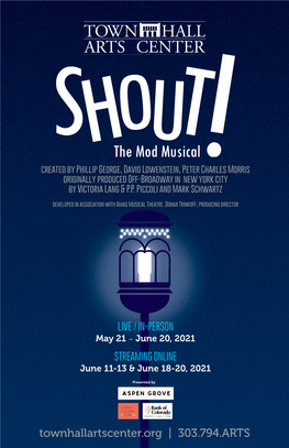 The Mod Musical Created by Phillip George, David Lowenstein, Peter Charles Morris Originally Produced Off-Broadway in New York City by Victoria Lang & P.P