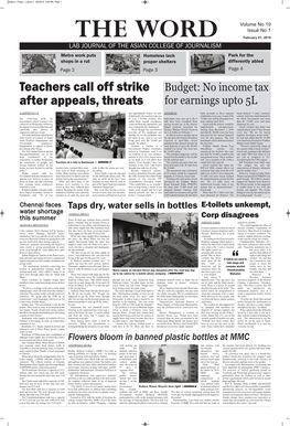 Teachers Call Off Strike After Appeals, Threats