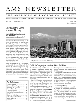 AMS Newsletter August 2006