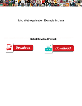 Mvc Web Application Example in Java