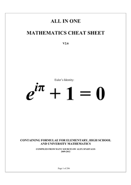 All in One Cheat Sheet 7