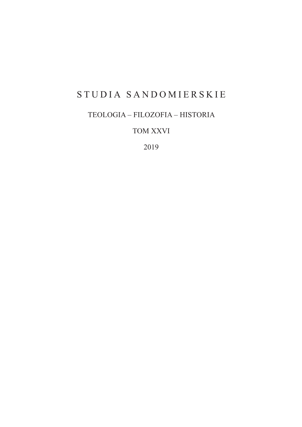 Studia Sandomierskie