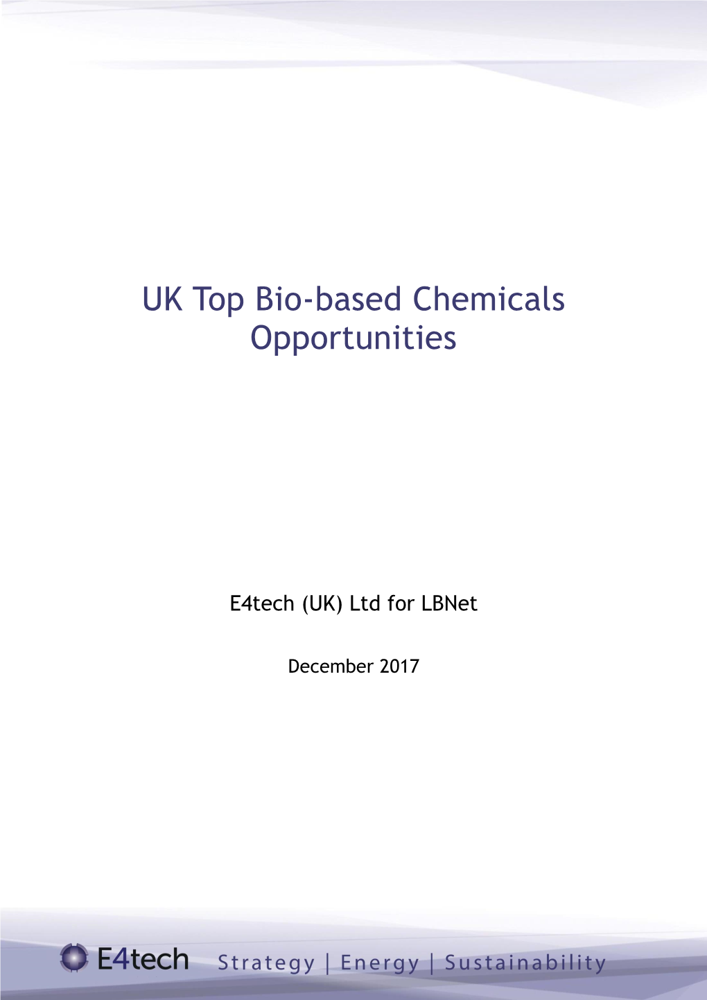 UK Top Bio-Based Chemicals Opportunities