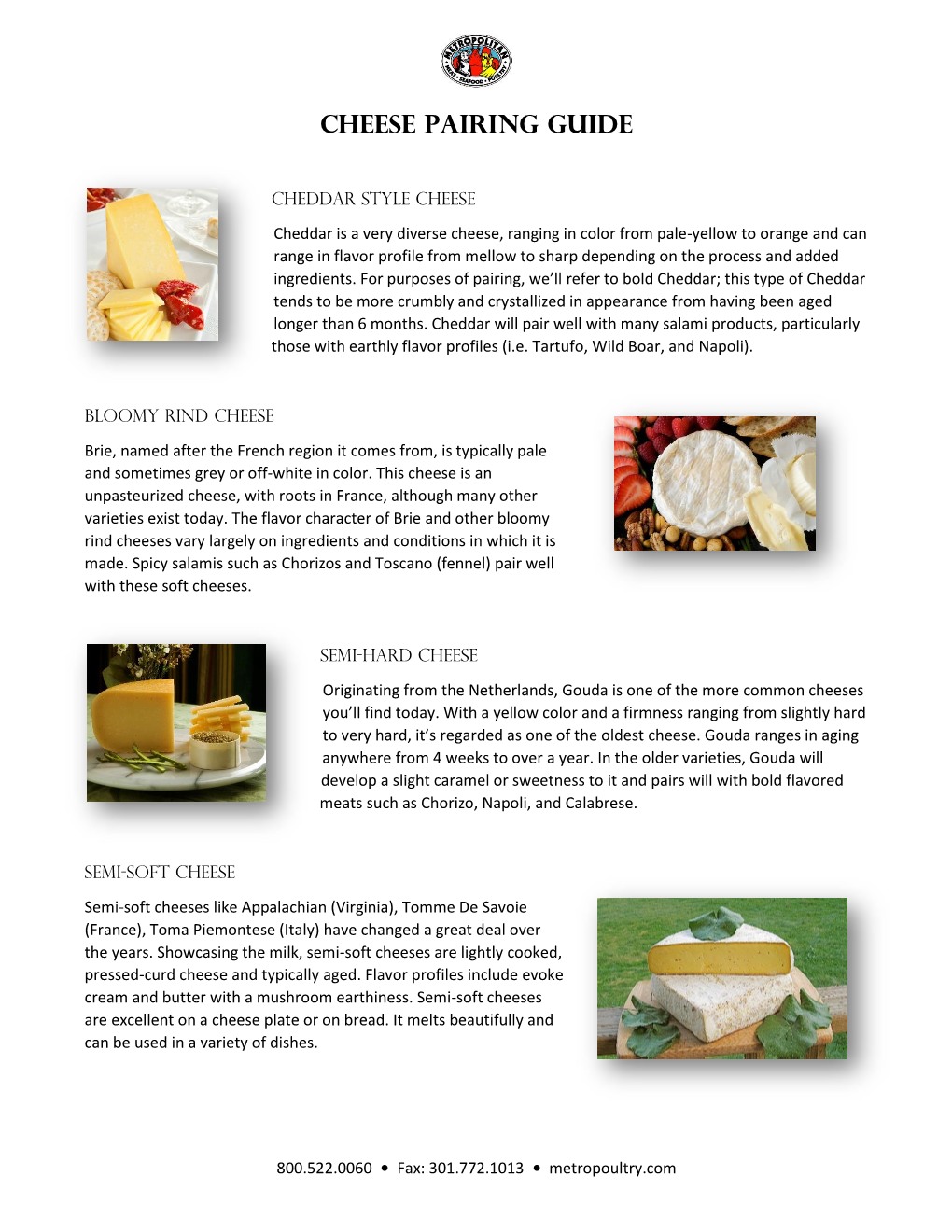 Cheese Pairing Guide