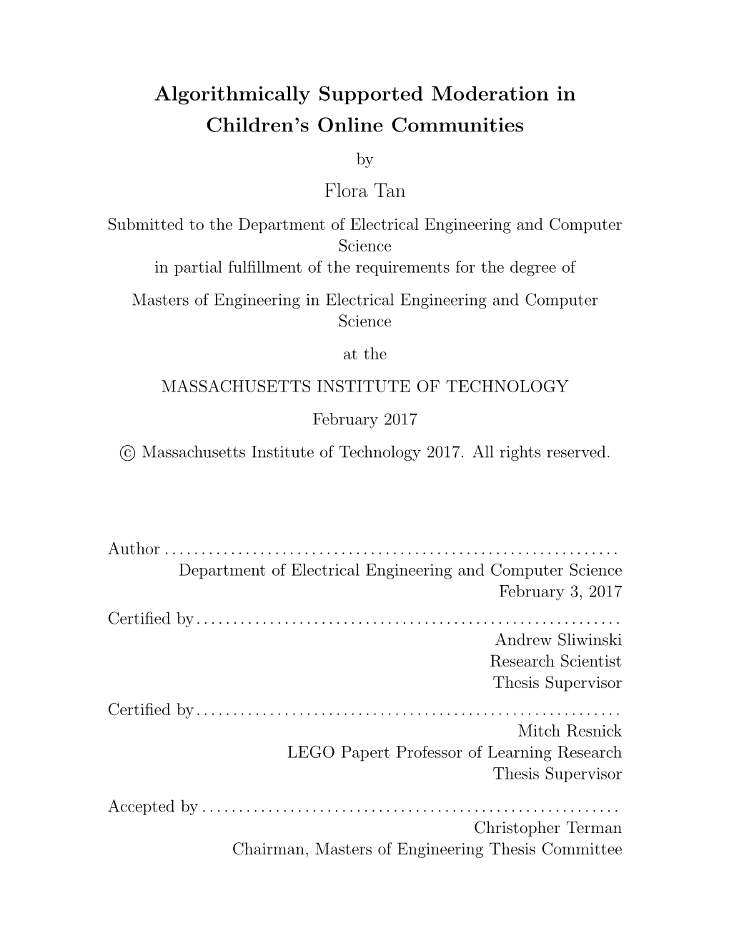 Algorithmically Supported Moderation in Children's Online Communities Flora
