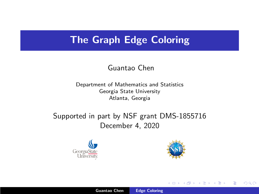 The Graph Edge Coloring