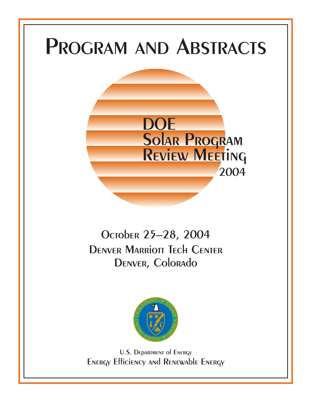 DOE Solar Program Review Meeting 2004